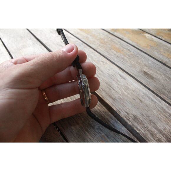 Vintage 1987 Citizen Automatic Mens Silver Watch W/daydate & Gold accents - Picture 7 of 8